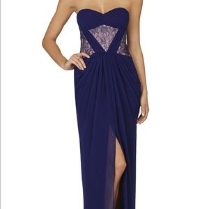 BCBG Dress- Natalea Strapless Ruched-Bodice Gown
